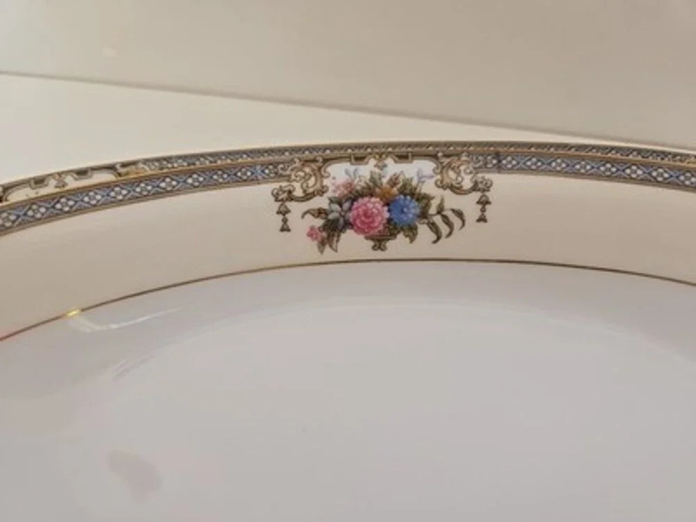 Serving Dishes - Noritake Grasmere Serving Platter Celery And Bowl